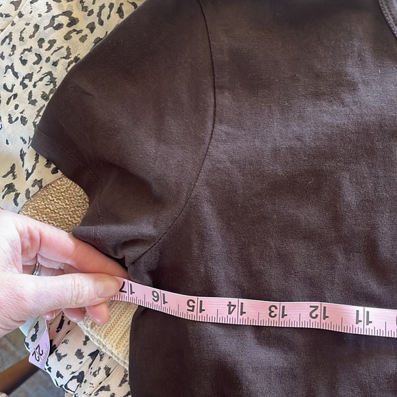 Madewell Cotton Perfect Crewneck Tee NWOT brown - Picture 8 of 11